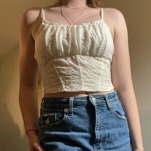 NWOT off-white corset cami top 🩰